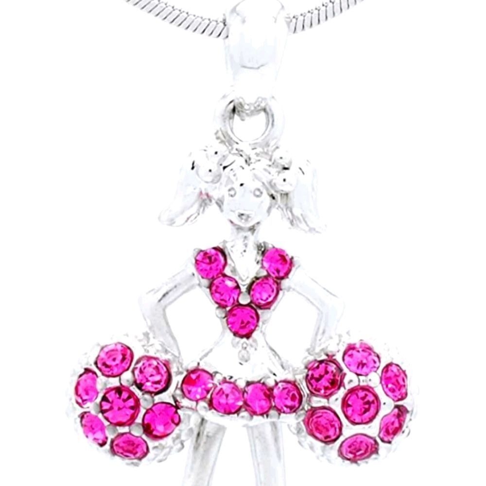 Youth/Child chearleader crystal necklace